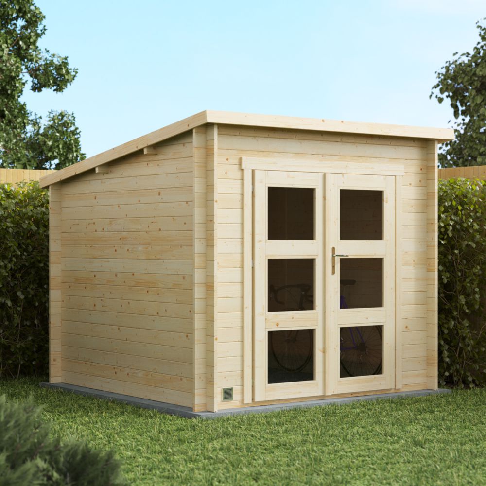 Abri de jardin bois toit plat Talion 5 m² Ep.19 mm - Gamm vert