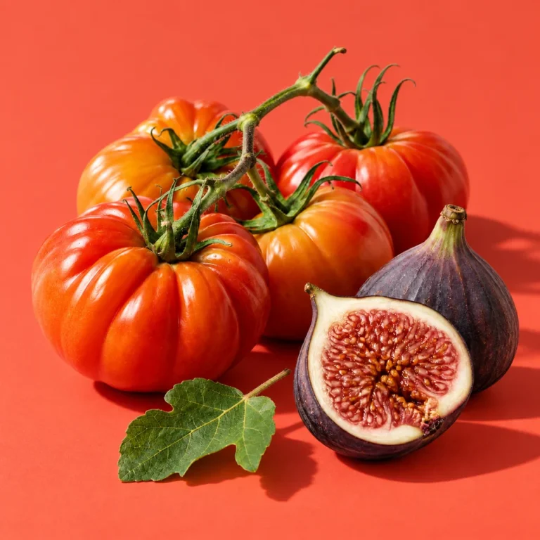 Tomates et figue récoltées